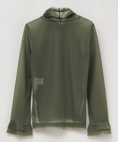 LANVIN en Bleu(ランバンオンブルー)の「シアートリコットフリルカフスカットソー(Tシャツ/カットソー・レディース・グリーン/オフホワイト・38)」の12枚目の写真