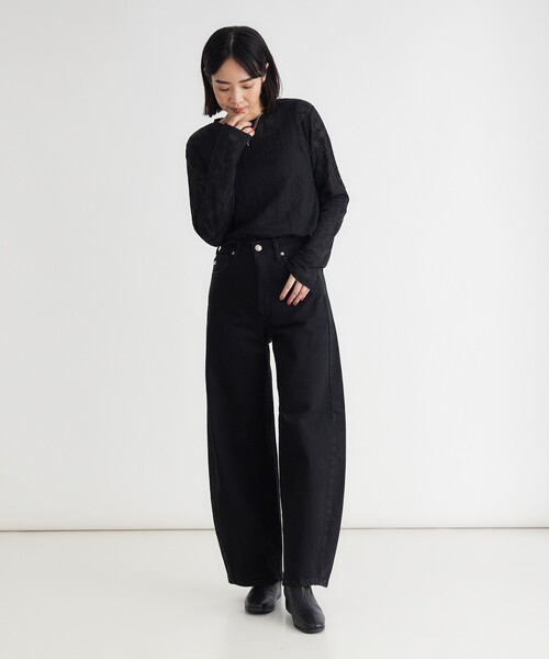 SOMETHING(サムシング)の「HANA CURVE TAPER(その他パンツ・レディース・ブラック・02/03/04/05)」の6枚目の写真