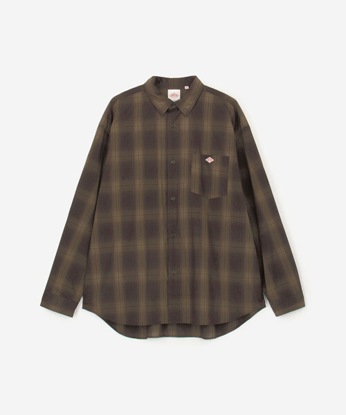 DANTON(ダントン)の「DANTON | レギュラーカラー 長袖ワークシャツ MEN(シャツ/ブラウス・メンズ・グレー系その他/ブラウン系その他・44/40/42)」の3枚目の写真