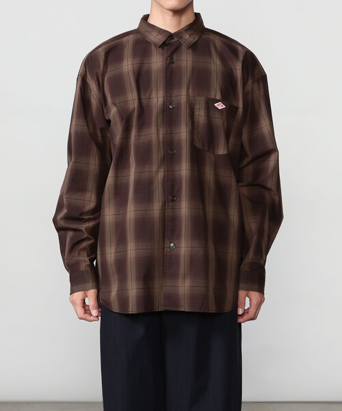 DANTON(ダントン)の「DANTON | レギュラーカラー 長袖ワークシャツ MEN(シャツ/ブラウス・メンズ・グレー系その他/ブラウン系その他・44/40/42)」の9枚目の写真