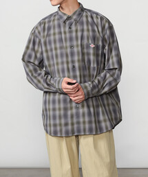 DANTON | レギュラーカラー 長袖ワークシャツ MEN