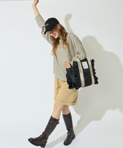 THEATRE PRODUCTS(シアタープロダクツ)の「【THEATRE PRODUCTS別注】ツイルドットチェックスクエアフリルバッグ(ショルダーバッグ・レディース・カーキ/ブラック/ネイビー・ONE SIZE)」の13枚目の写真