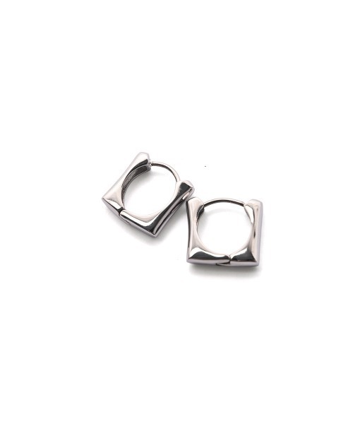marjour（マージュール）の「[STAINLESS] SQUARE HOOP PIERCE（ピアス（両耳用）・レディース・シルバー/ゴールド・FREE）」の6枚目の写真
