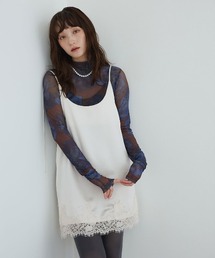 シルキーサテンレースキャミソール / Silky Satin Lace Camisole