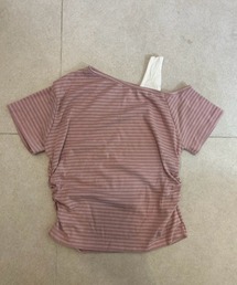 ipugo（イプゴ）の「ipugo/イプゴ アシンメトリー ボーダーTシャツ（Tシャツ/カットソー）」