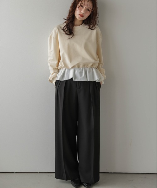 La-gemme（ラジェム）の「フリルドッキング プルオーバー/スウェット/レイヤード（その他トップス・レディース・ブラック/ネイビー/グレー/クリーム・フリー）」の12枚目の写真