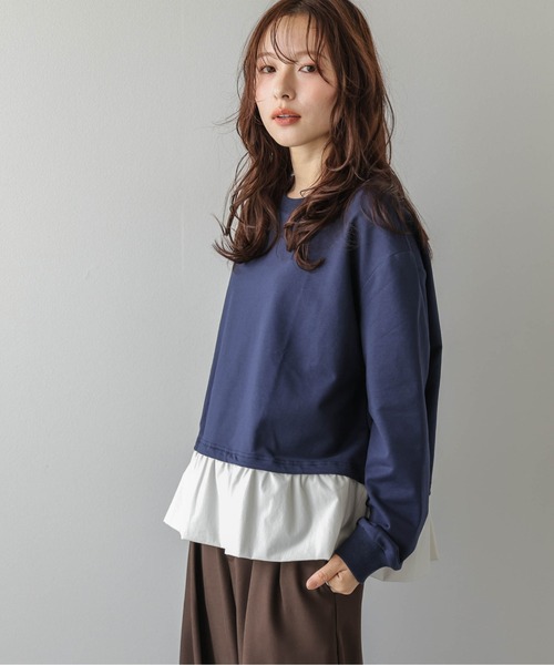 La-gemme（ラジェム）の「フリルドッキング プルオーバー/スウェット/レイヤード（その他トップス・レディース・ブラック/ネイビー/グレー/クリーム・フリー）」の14枚目の写真