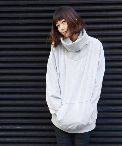 DETAILS(ディテールズ)の「B.I.D/DETAILS/ハイネックプルオーバー (スウェット・レディース・オフホワイト/グレー/ブラック・FREE)」の3枚目の写真
