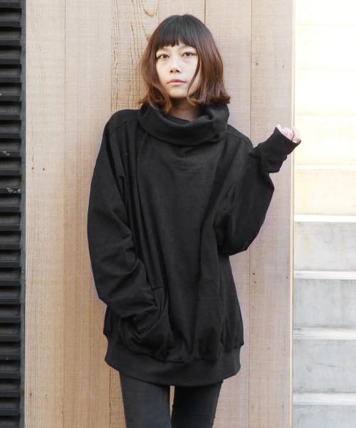 DETAILS(ディテールズ)の「B.I.D/DETAILS/ハイネックプルオーバー (スウェット・レディース・オフホワイト/グレー/ブラック・FREE)」の2枚目の写真