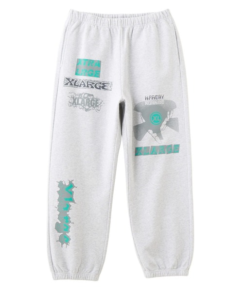 XLARGE（エクストララージ）の「MULTI LOGO SWEATPANTS（スウェットパンツ・メンズ・アッシュ/ネイビー/ブラック/グリーン・L/XL/M/S）」の2枚目の写真