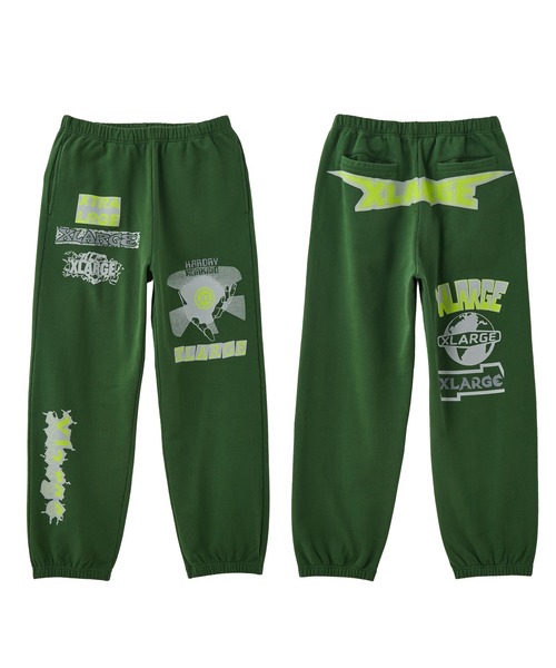 XLARGE（エクストララージ）の「MULTI LOGO SWEATPANTS（スウェットパンツ・メンズ・アッシュ/ネイビー/ブラック/グリーン・L/XL/M/S）」の5枚目の写真