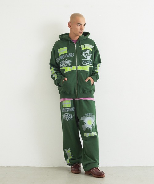 XLARGE（エクストララージ）の「MULTI LOGO SWEATPANTS（スウェットパンツ・メンズ・アッシュ/ネイビー/ブラック/グリーン・L/XL/M/S）」の11枚目の写真