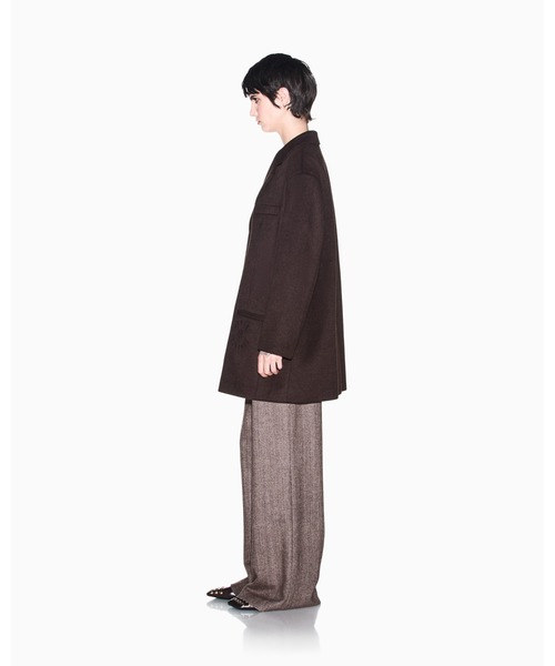 ARMANI EXCHANGE(アルマーニエクスチェンジ)の「【A|X アルマーニ エクスチェンジ】CO ポリウールミックス ピーコート(ピーコート・レディース・ダークブラウン・X-LARGE/X-SMALL/SMALL/MEDIUM/LARGE)」の2枚目の写真
