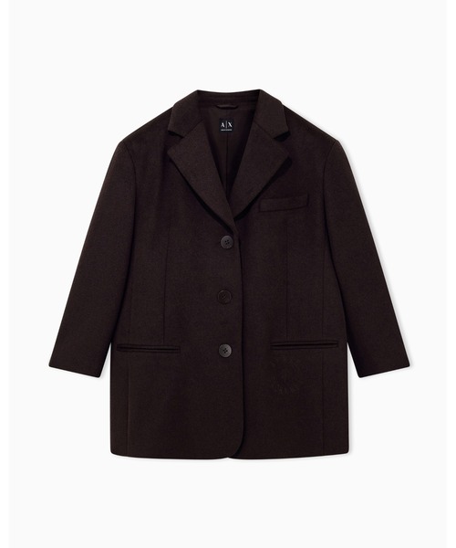 ARMANI EXCHANGE(アルマーニエクスチェンジ)の「【A|X アルマーニ エクスチェンジ】CO ポリウールミックス ピーコート(ピーコート・レディース・ダークブラウン・X-LARGE/X-SMALL/SMALL/MEDIUM/LARGE)」の6枚目の写真