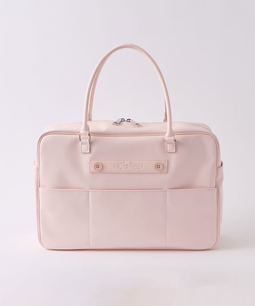 rumnel:（ルムネル）の「合皮ビッグボストンバッグ / Glossy Big Boston Bag（ボストンバッグ・レディース・ピンク/ブラウン・FREE）」の11枚目の写真