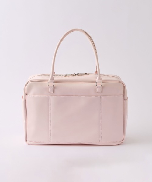 rumnel:（ルムネル）の「合皮ビッグボストンバッグ / Glossy Big Boston Bag（ボストンバッグ・レディース・ピンク/ブラウン・FREE）」の12枚目の写真