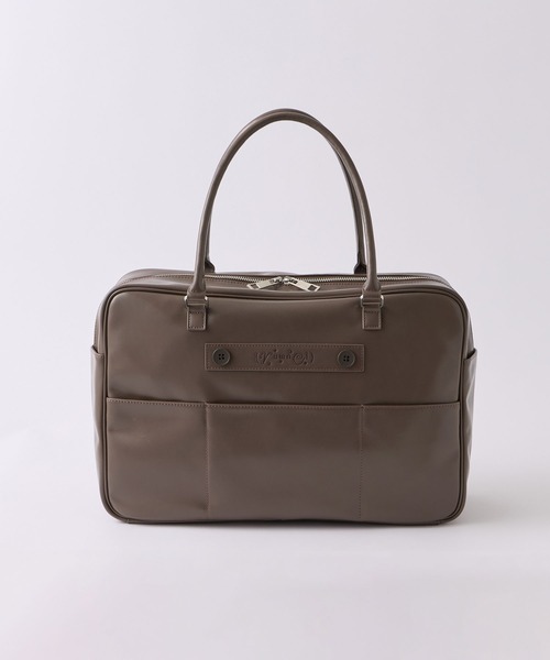 rumnel:（ルムネル）の「合皮ビッグボストンバッグ / Glossy Big Boston Bag（ボストンバッグ・レディース・ピンク/ブラウン・FREE）」の8枚目の写真