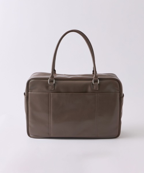 rumnel:（ルムネル）の「合皮ビッグボストンバッグ / Glossy Big Boston Bag（ボストンバッグ・レディース・ピンク/ブラウン・FREE）」の9枚目の写真
