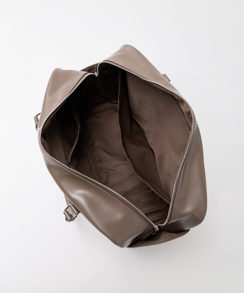 rumnel:（ルムネル）の「合皮ビッグボストンバッグ / Glossy Big Boston Bag（ボストンバッグ・レディース・ピンク/ブラウン・FREE）」の14枚目の写真