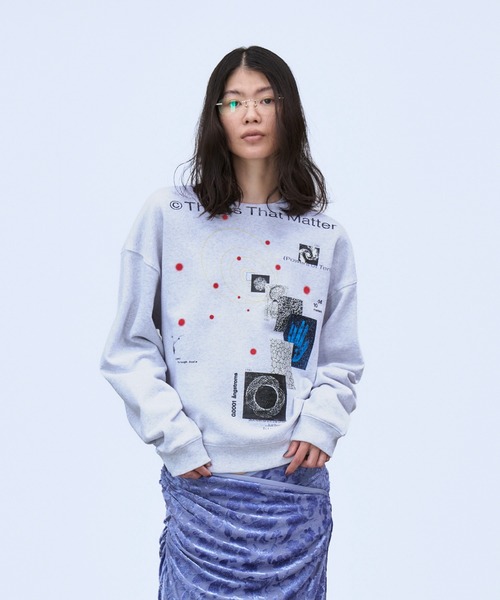 THINGS THAT MATTER(シングス ザット マター)の「MICROCOSMOS GRAPHIC SWEAT / マイクロコスモスグラフィックスウェット(スウェット・レディース・ブラック/サックスブルー/グレー・FREE)」の22枚目の写真