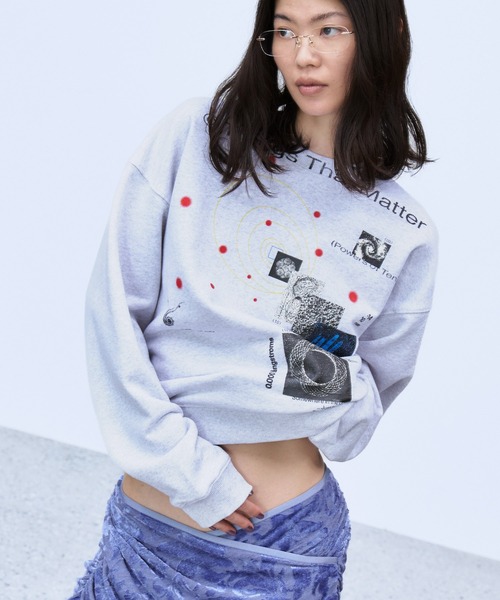 THINGS THAT MATTER(シングス ザット マター)の「MICROCOSMOS GRAPHIC SWEAT / マイクロコスモスグラフィックスウェット(スウェット・レディース・ブラック/サックスブルー/グレー・FREE)」の20枚目の写真