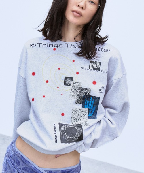 THINGS THAT MATTER(シングス ザット マター)の「MICROCOSMOS GRAPHIC SWEAT / マイクロコスモスグラフィックスウェット(スウェット・レディース・ブラック/サックスブルー/グレー・FREE)」の18枚目の写真