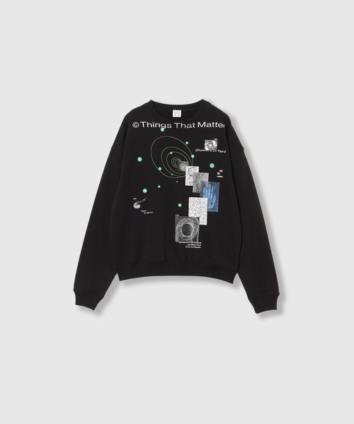 THINGS THAT MATTER(シングス ザット マター)の「MICROCOSMOS GRAPHIC SWEAT / マイクロコスモスグラフィックスウェット(スウェット・レディース・ブラック/サックスブルー/グレー・FREE)」の6枚目の写真
