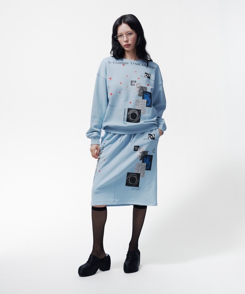 THINGS THAT MATTER(シングス ザット マター)の「MICROCOSMOS GRAPHIC SWEAT / マイクロコスモスグラフィックスウェット(スウェット・レディース・ブラック/サックスブルー/グレー・FREE)」の11枚目の写真
