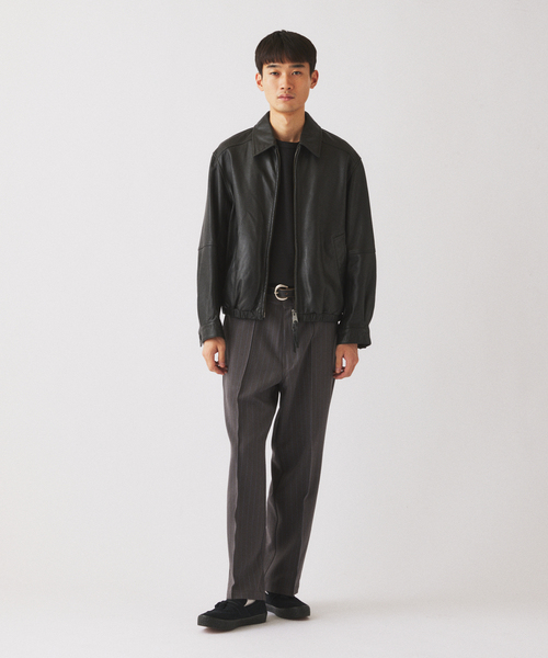 JOURNAL STANDARD relume(ジャーナルスタンダード レリューム)の「ラムレザー ジップジャケット(ライダースジャケット・メンズ・ブラック/ブラウン・MEDIUM/LARGE)」の5枚目の写真