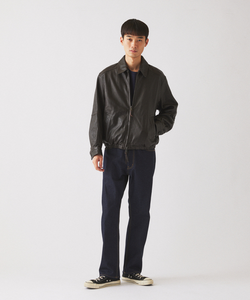 JOURNAL STANDARD relume(ジャーナルスタンダード レリューム)の「ラムレザー ジップジャケット(ライダースジャケット・メンズ・ブラック/ブラウン・MEDIUM/LARGE)」の6枚目の写真