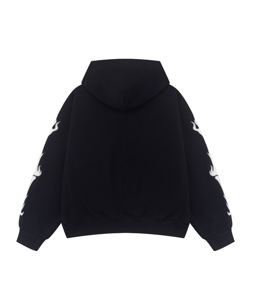 SUPPLIER(サプライヤー)の「ジップフーディ|Fire Bones Leather Patch Zip Hoodie|SUPPLIER(パーカー・メンズ・ダークグレー/ブラック・LARGE/X-LARGE/SMALL/MEDIUM)」の6枚目の写真