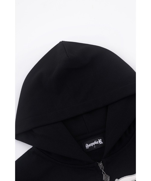 SUPPLIER(サプライヤー)の「ジップフーディ|Fire Bones Leather Patch Zip Hoodie|SUPPLIER(パーカー・メンズ・ダークグレー/ブラック・LARGE/X-LARGE/SMALL/MEDIUM)」の8枚目の写真