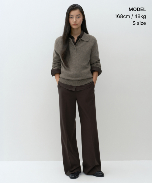 MUSINSA STANDARD WOMAN（ムシンサスタンダードウーマン）の「[ビクトリアウール] レディース カラードニット [トープ]（ニット/セーター・レディース・その他・SMALL/MEDIUM/LARGE/X-SMALL）」の2枚目の写真