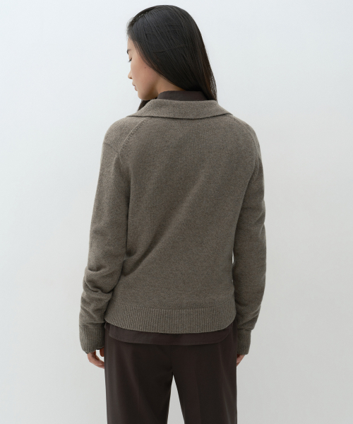MUSINSA STANDARD WOMAN（ムシンサスタンダードウーマン）の「[ビクトリアウール] レディース カラードニット [トープ]（ニット/セーター・レディース・その他・SMALL/MEDIUM/LARGE/X-SMALL）」の3枚目の写真