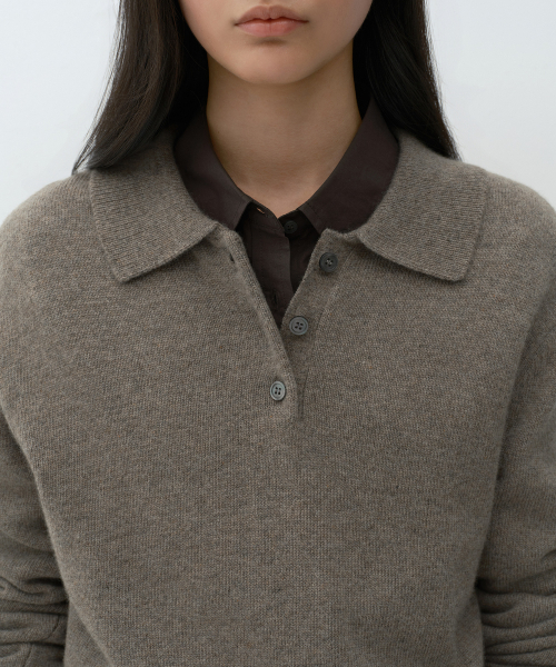 MUSINSA STANDARD WOMAN（ムシンサスタンダードウーマン）の「[ビクトリアウール] レディース カラードニット [トープ]（ニット/セーター・レディース・その他・SMALL/MEDIUM/LARGE/X-SMALL）」の4枚目の写真
