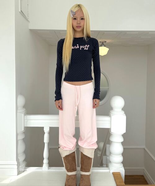 UUUUP(ユープ)の「パピードットTシャツ - ブラウン(Tシャツ/カットソー・レディース・ブラウン・MEDIUM/SMALL)」の4枚目の写真