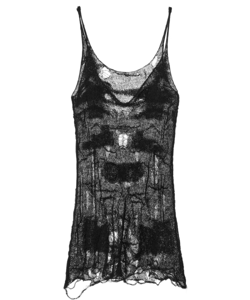 DEINET(ダイニット)の「DISTRESSED KNIT VEST IN BLACK(Tシャツ/カットソー・レディース・その他・FREE)」の1枚目の写真