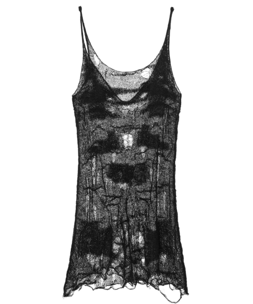 DEINET(ダイニット)の「DISTRESSED KNIT VEST IN BLACK(Tシャツ/カットソー・レディース・その他・FREE)」の2枚目の写真