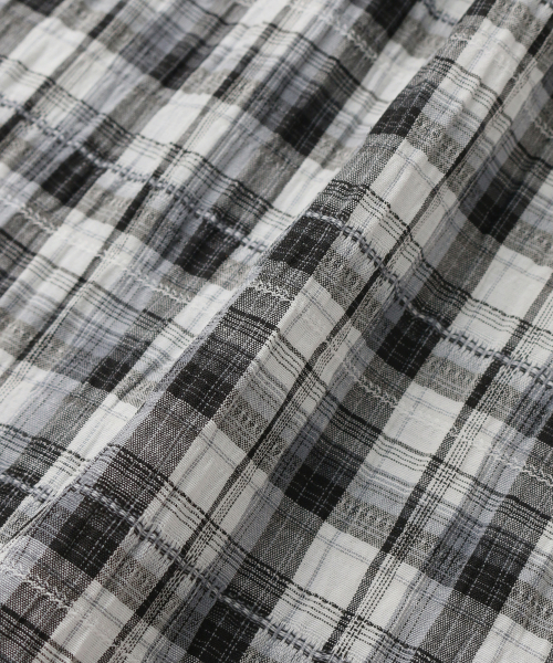 INDUST(インダスト)の「イフェクトチェックシャツ(ホワイト)(シャツ/ブラウス・レディース・ホワイト・1(S)/2(M)/3(L))」の7枚目の写真