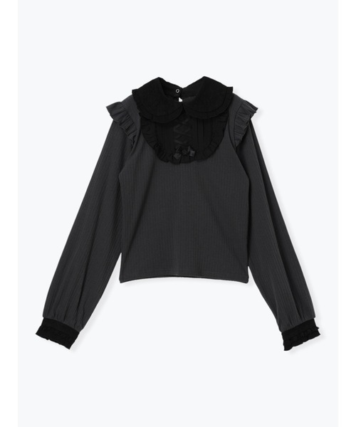 NOEMIE（ノエミー）の「ゴシックヨークレースアップカットソー（Tシャツ/カットソー・レディース・ブラック/ダークグレー/ワインレッド・M）」の14枚目の写真
