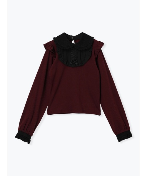 NOEMIE（ノエミー）の「ゴシックヨークレースアップカットソー（Tシャツ/カットソー・レディース・ブラック/ダークグレー/ワインレッド・M）」の16枚目の写真