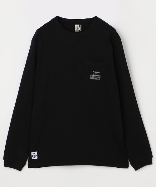 CHUMS(チャムス)の「限定展開 CHUMS/チャムス ブービー フェイス ポケット ブラッシュド L/S ティー / Booby Face PKT Brushed L/S T / CH01-267(Tシャツ/カットソー・メンズ・ホワイト/ブラック/ネイビー・SMALL/MEDIUM/LARGE/X-LARGE)」の1枚目の写真