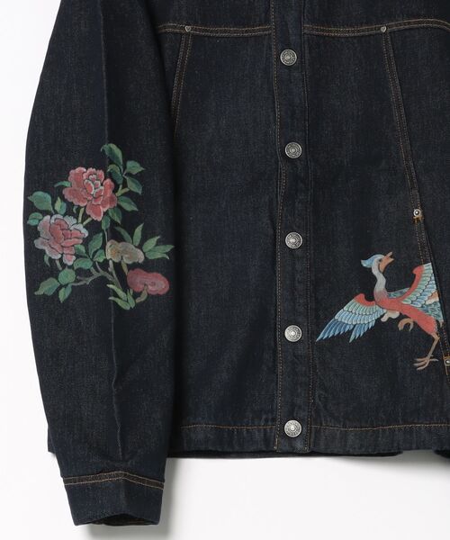 Desigual(デシグアル)の「オリエンタル虎 バックプリント デニムジャケット|Desigual 2026秋冬新作(デニムジャケット・メンズ・ブルー・M/L/S/XL)」の4枚目の写真