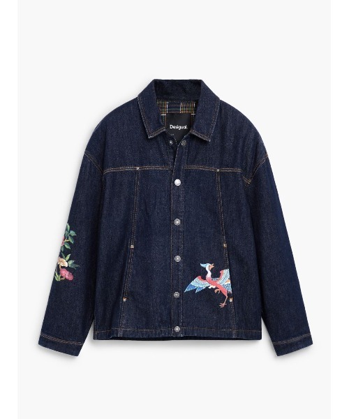 Desigual(デシグアル)の「オリエンタル虎 バックプリント デニムジャケット|Desigual 2026秋冬新作(デニムジャケット・メンズ・ブルー・M/L/S/XL)」の1枚目の写真