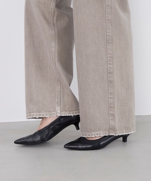 CORSO ROMA,9(コルソローマ)の「【CORSO ROMA,9】ギャザーパンプス-gather pumps(パンプス・レディース・ブラック/ダークブラウン・38/37)」の10枚目の写真