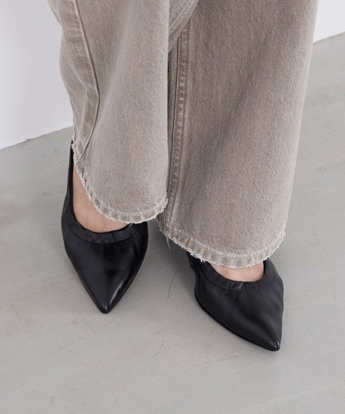 CORSO ROMA,9(コルソローマ)の「【CORSO ROMA,9】ギャザーパンプス-gather pumps(パンプス・レディース・ブラック/ダークブラウン・38/37)」の11枚目の写真
