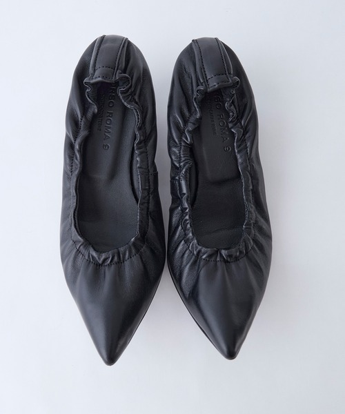 CORSO ROMA,9(コルソローマ)の「【CORSO ROMA,9】ギャザーパンプス-gather pumps(パンプス・レディース・ブラック/ダークブラウン・38/37)」の17枚目の写真
