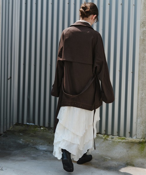 tageechita(タジチタ)の「【tageechita】ヴィンテージエンブロイダリー オーバージャケット(ピーコート・レディース・ブラウン・S/L/M)」の20枚目の写真