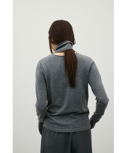 STYLEMIXER(スタイルミキサー)の「ウォッシャブル2WAYハイネックニット(ニット/セーター・レディース・ブラック/レッド/ホワイト/ブラウン/グレー・FREE)」の11枚目の写真