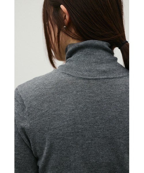 STYLEMIXER(スタイルミキサー)の「ウォッシャブル2WAYハイネックニット(ニット/セーター・レディース・ブラック/レッド/ホワイト/ブラウン/グレー・FREE)」の8枚目の写真
